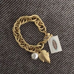 Gold plated Grape Leaf Bracelet